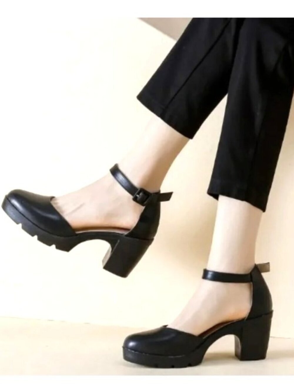 DADAWEN CHUNKY HEELS PLATFORM SHOES